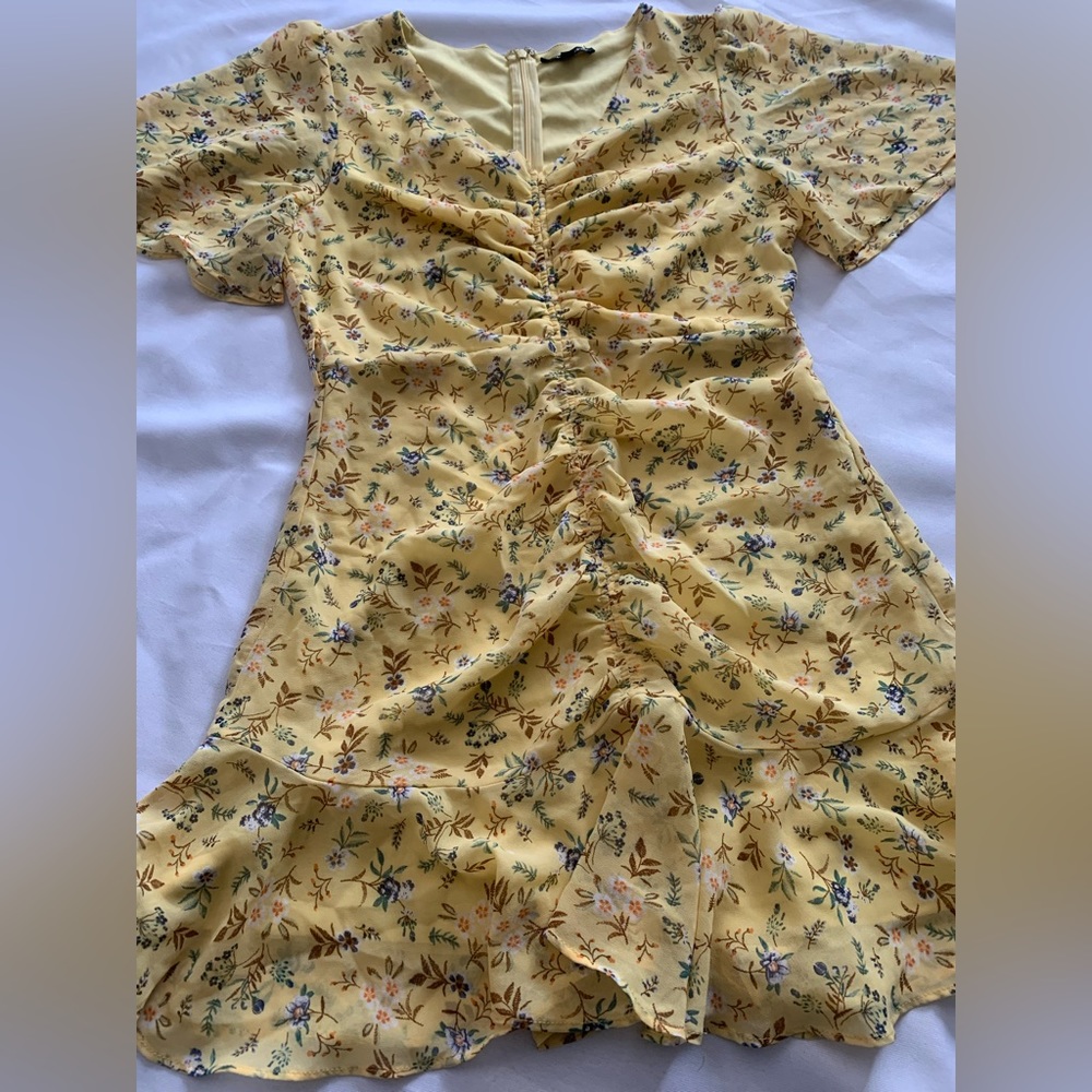Shine star yellow floral dress
